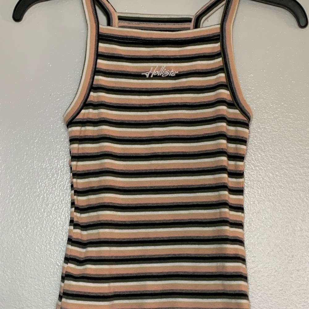 Hollister Women's Multicolor Striped Tank Top